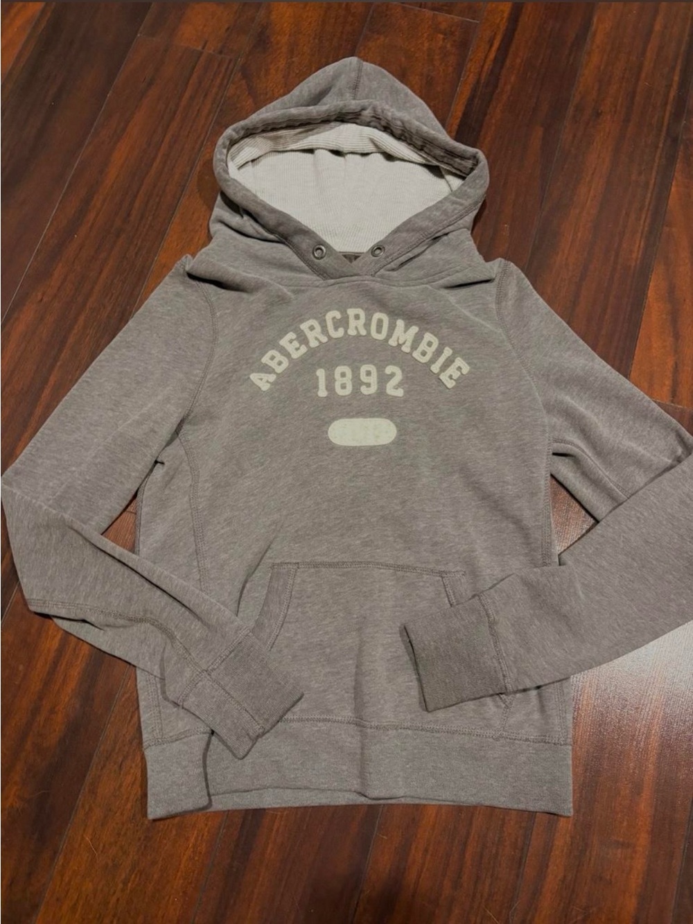 Abercrombie & Fitch Gray Pullover Hoodie with 1892 Logo